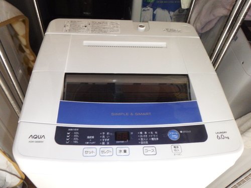 アクア 6.0kg 全自動洗濯機　ホワイトAQUA AQW-S60B