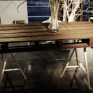 【店舗移転のためカフェ雑貨大放出！】アンティーク廃材の木材テーブ...