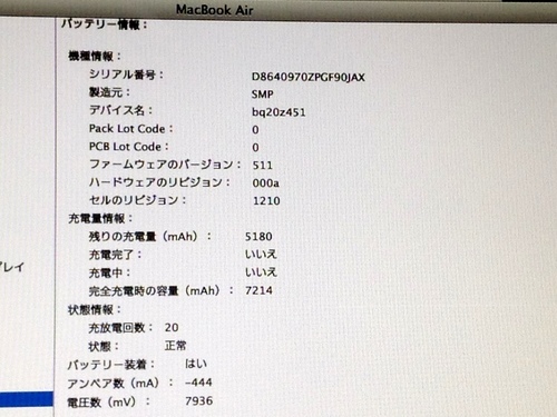 【美品】MacBook Air MD760J/A (USキーボード）2013モデル