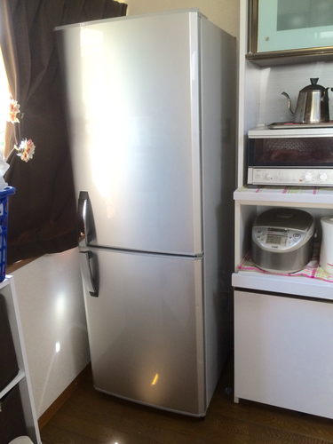 【中古冷蔵庫売ります】2009年製 三菱 256L 2ドアスリム冷蔵庫