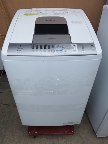 日立 8.0kg 洗濯乾燥機洗乾 白い約束 NW-D8KX　ヒーター乾燥