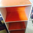 【無料】カラーボックス 棚 オレンジ