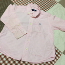 ラルフローレン+ピンク長袖シャツ+100+