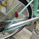 [1891]中古自転車　リサイクル自転車　シティサイクル　27インチ　シングル　2LEDオートライト　ライトグリーン