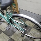 [1891]中古自転車　リサイクル自転車　シティサイクル　27インチ　シングル　2LEDオートライト　ライトグリーン