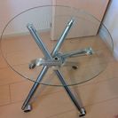 円形ガラステーブル 50cm