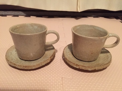 （終了）陶器 作家 コーヒーカップ 2点