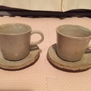 （終了）陶器 作家 コーヒーカップ 2点