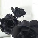 格安黒色の薔薇造花