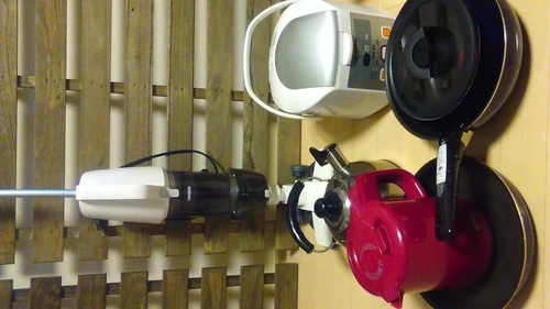 ティファール鍋、掃除機、炊飯器、電気ケトル