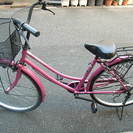 無料配達地域あり、26インチ、ピンクのきれいな中古自転車を自転車...