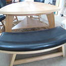 【値下げ】　天然木 ダイニングテーブルセット