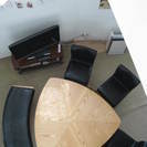 【値下げ】　天然木 ダイニングテーブルセット