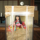 日本人形、差し上げます。（未開封・美品・ガラスケース付き・外箱付き）