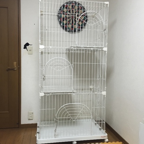 中古 3段キャットケージ