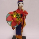 【琉球人形】沖縄◆琉球舞踊人形◆花笠◆台座付◆民芸品