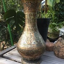古代エジプトの様子が描かれた花瓶　NO2（値下げいたしました）
