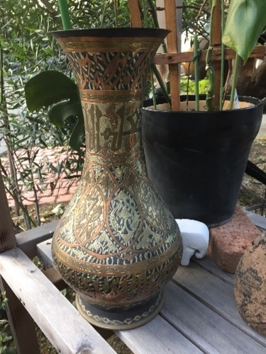 古代エジプトの様子が描かれた花瓶no2 値下げいたしました Shoji0702 鶴川のインテリア雑貨 小物 花瓶 の中古あげます 譲ります ジモティーで不用品の処分