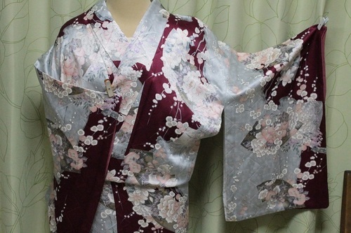 反物 古都残影 京都建都1200年記念 墨流し 墨流し染め 着物 和装 MM44