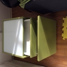 IKEA チェスト サイドボード 引出し ライトグリーン ガラストップ