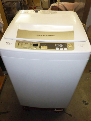 アクア 7.0kg 全自動洗濯機　白ゴールド　 AQW-S70B