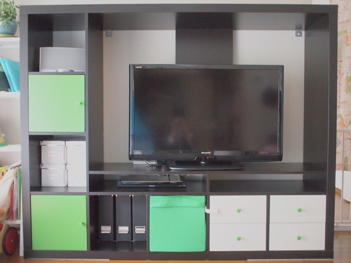 【終了】IKEA イケア TVボード テレビ台 55型まで対応！ 便利な収納棚つき 本棚 CDラック【11/22まで】