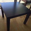 IKEA正方形テーブル 木目調ブラック
