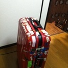 スーツケース　赤　使用感タップリ　終了！