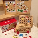 ミキハウス ボーネルンド木製玩具セット アルファベット積み木