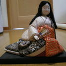 日本人形　平安時代風女性の座り姿　手作りです