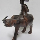 【木彫りオブジェ】水牛◆民芸品◆アジア◆木製◆置物◆インテリア