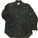 バーンストーマー 本革 スエードレザーシャツ 黒/サイズ２