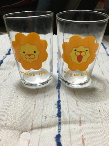 【早急】 本日限り　可愛いポンデライオンのミニグラス2個セット☆