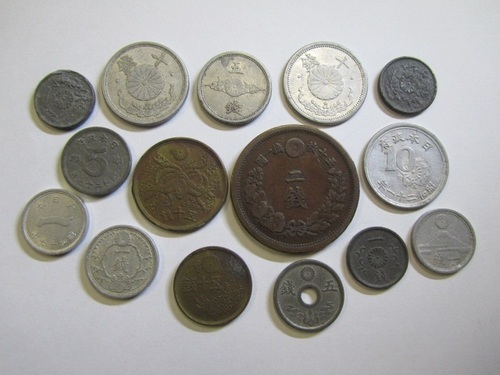 古銭いろいろ15枚】明治◇昭和◇50銭/10銭/5銭/2銭/1銭◇硬貨 www