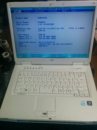 完売御礼、横浜市中区。快調　富士通ノート　NF50Y  Core2 T7250  15.4インチ光沢液晶　オーバーホール済み