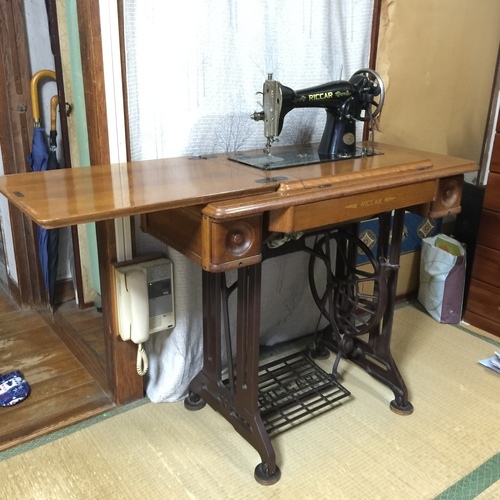 希少！動作品◆RICCAR/リッカー アンティークテーブルミシン R713 681