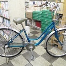 [2266]中古自転車　リサイクル自転車　シティサイクル　ママチャリ　26インチ　内装3段変速　ベルトドライブ　LEDオートライト　ローラーブレーキ　ブルー