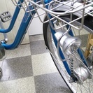 [2266]中古自転車　リサイクル自転車　シティサイクル　ママチャリ　26インチ　内装3段変速　ベルトドライブ　LEDオートライト　ローラーブレーキ　ブルー