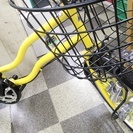 [2297]中古自転車　リサイクル自転車　ミニベロ　小径車　20インチ　外装6段変速　前カゴ・ライト付　状態良好　イエロー