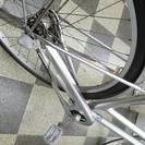 [2316]中古自転車　リサイクル自転車　ミヤタ自転車　シティサイクル　27インチ　内装3段変速　軽量アルミフレーム　オートライト　ローラーブレーキ　大型ステンレスカゴ　シルバー
