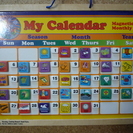 英語知育　My Calendar Wood Board 