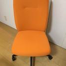 オフィスチェア/勉強椅子(レプロチェア肱なし-オレンジ)実質未使用