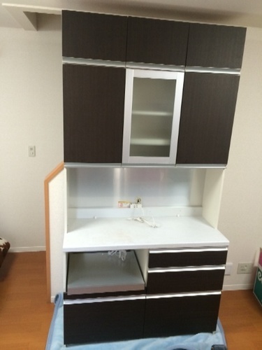 食器棚 キッチンボード パモウナ 定価約20万円 - 収納家具