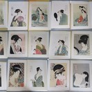 喜多川歌麿　版画集芳 木版画 24枚組　版元高見澤 目録付 美品...