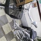 [2350]マルキン　シティサイクル　ママチャリ　27インチ　内装3段変速　リモートレバーライト　タイヤ新品　BAA自転車安全基準適合　シルバー