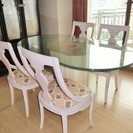 お洒落なダイニングセット　☆ガラス☆大理石★