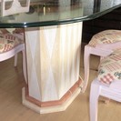 お洒落なダイニングセット　☆ガラス☆大理石★