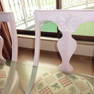 お洒落なダイニングセット　☆ガラス☆大理石★