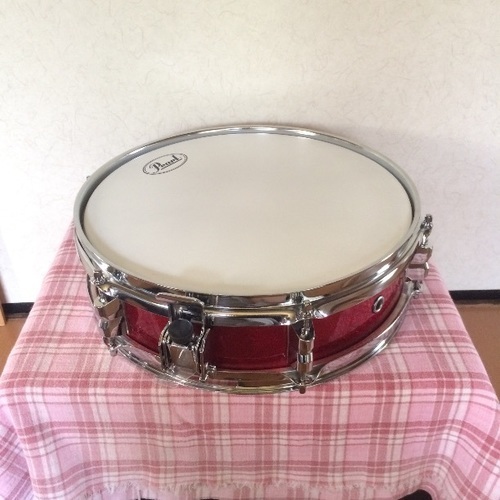 美品 スネアドラム Pearl Multi-way Piccolo Mini ラメ赤
