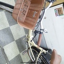 [2412]折りたたみ自転車　26インチ　外装6段変速　アイボリー